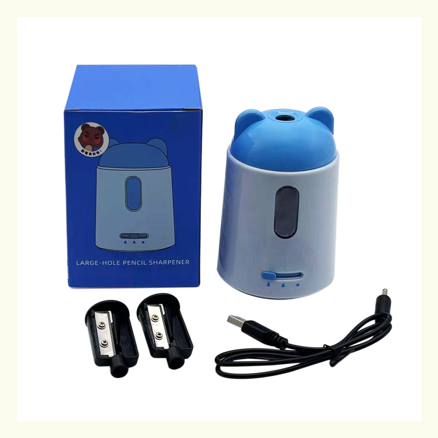 Large diameter school kawaii rechargeable automatic pencil sharpener office automatical remove broken core sharpener for pencil